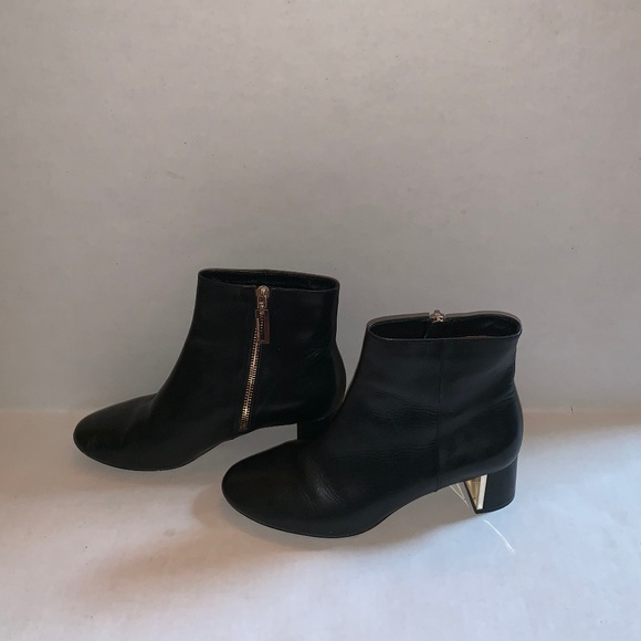 Carlo Pazolini Black Leather Zip Ankle Booties Size 6 - Picture 2 of 7